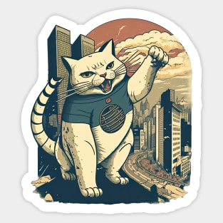 Catzilla what's the dealio? Sticker